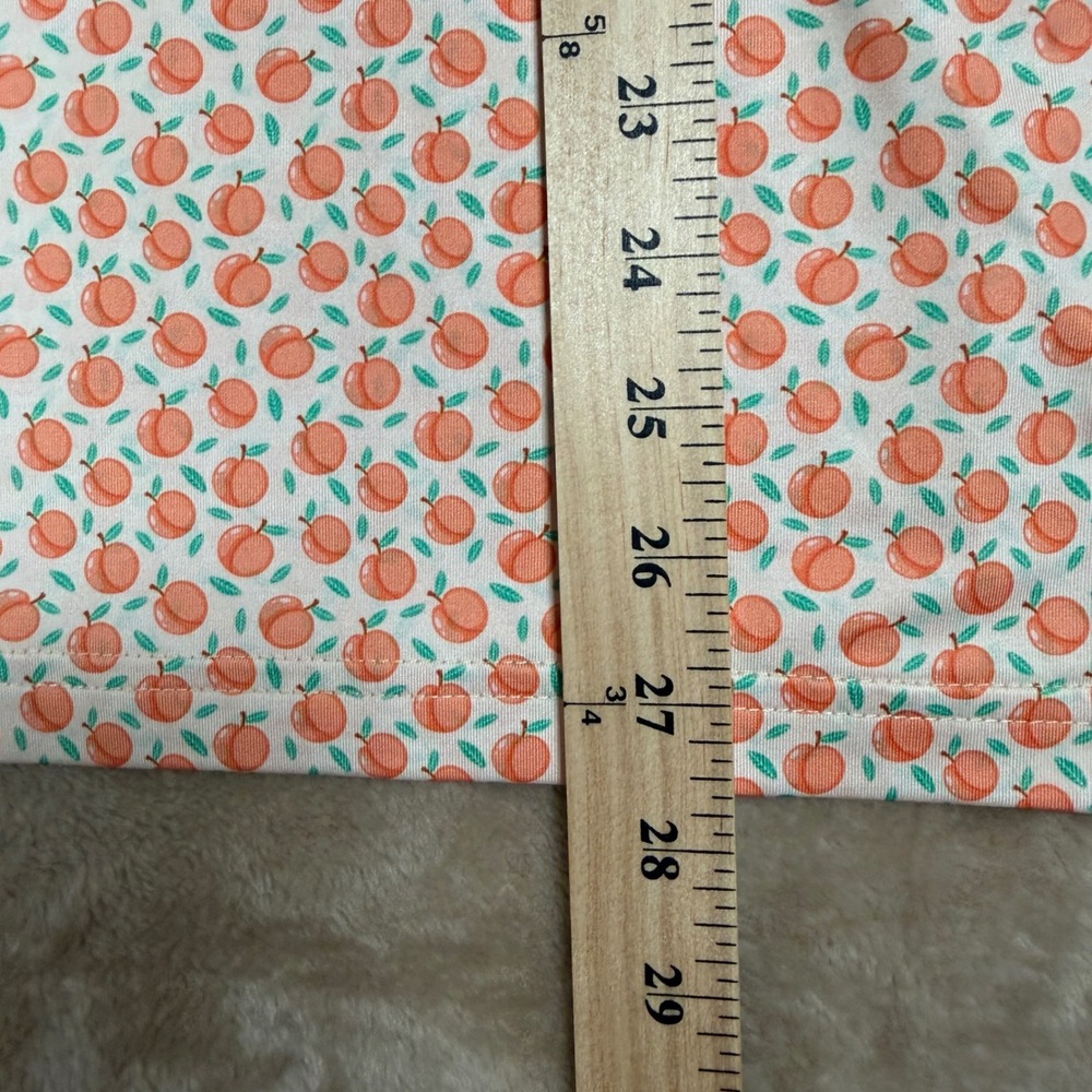 Bogey Bros Peach Tooty Frooty Golf Polo Shirt Mens Medium Orange White Fruit M - Picture 6 of 6